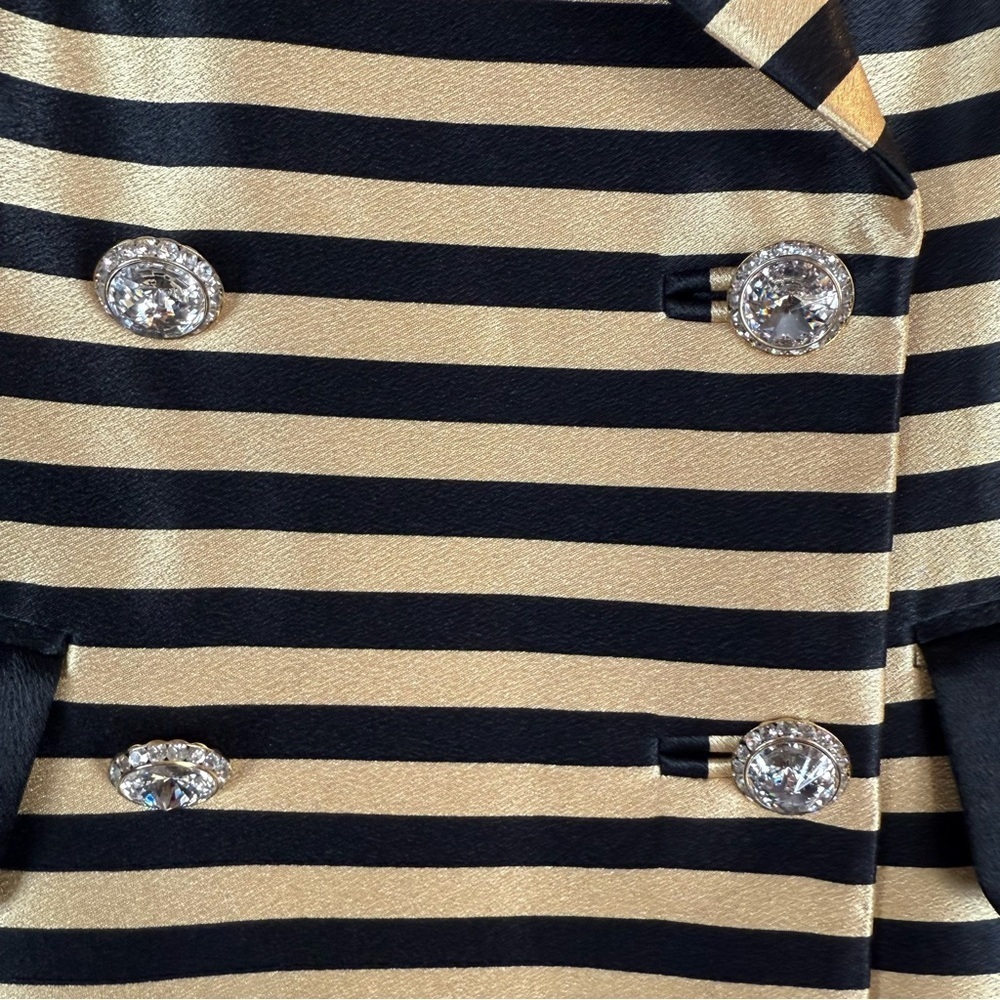 Vintage set Night studio New York size:12 color: gold, black striped print - Picture 5 of 17